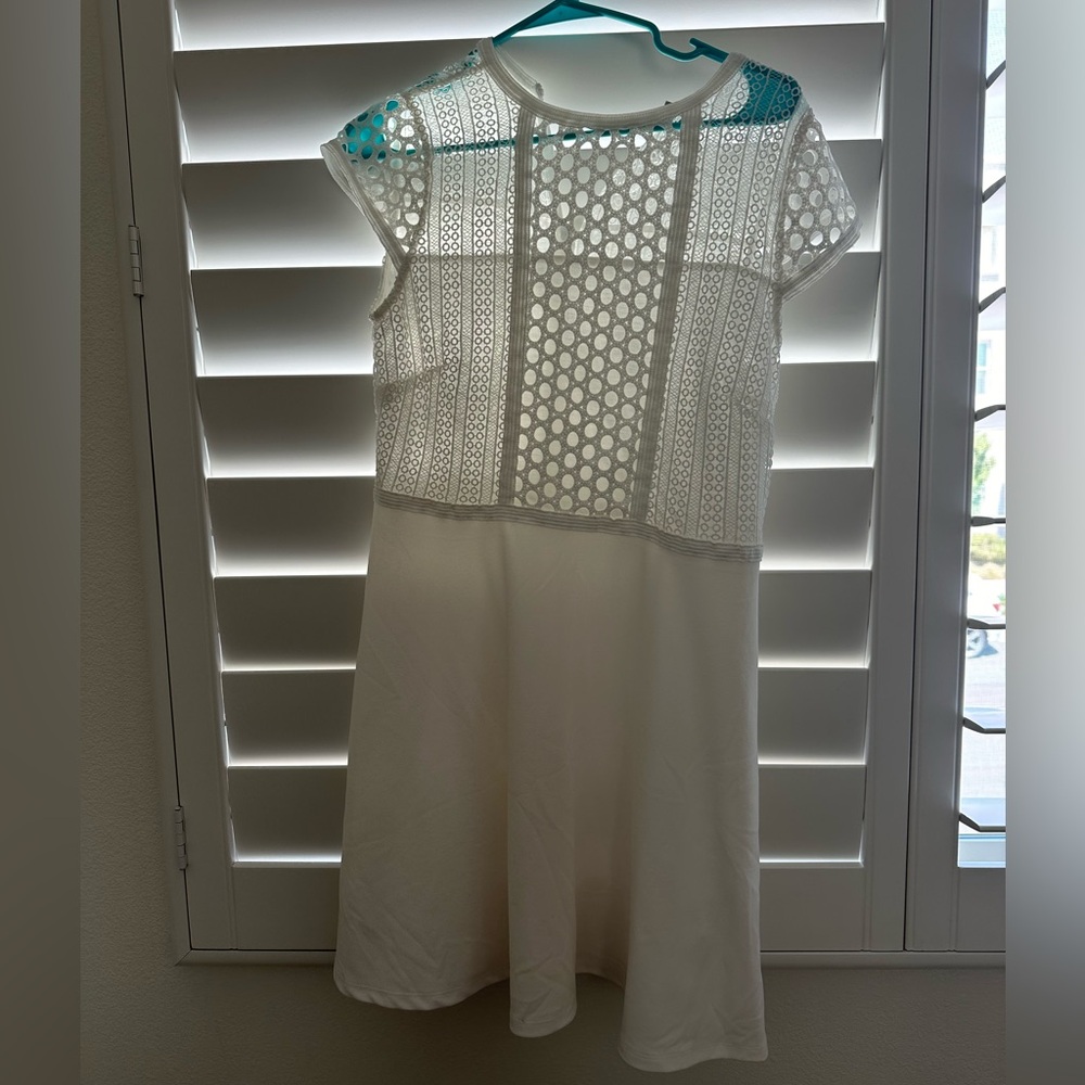 HM white cap sleeve dress